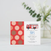 Kinderen - Aannodiging op zondag - Brandweerwagen Kaart (Staand voorkant)