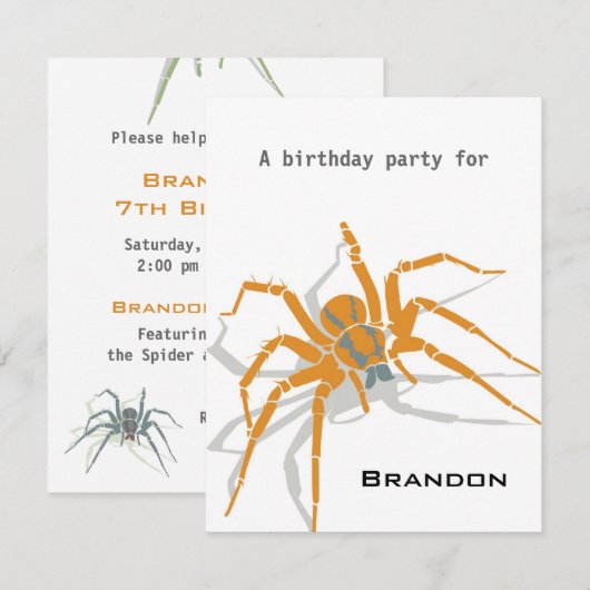 Kinderen - Aanwezigheid - Spinnen Kaart (Voorkant / Achterkant)