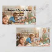 Kinderen Aardewerk Ambacht Kunst Klassen Custom Bu Visitekaartje (Voorkant / Achterkant)