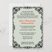 kinderen achter een pompoen Halloween Kaart (Achterkant)