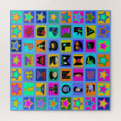 KINDEREN ALFABET LETTER DEKEN  LEGPUZZEL (Horizontaal)