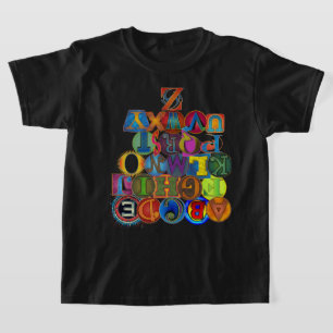 Kinderen alfabet T-shirt