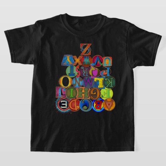 Kinderen alfabet T-shirt (Laagn)