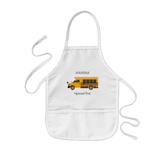 Kinderen Ambacht School Kinderen Bus Persoonlijk S Kinder Schort (Voorkant)