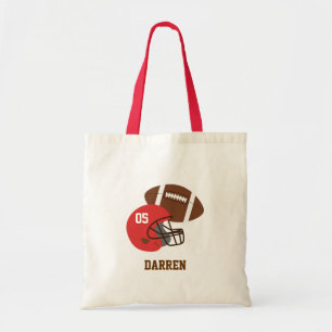 Kinderen American Football en Rode Helm Gepersonal Tote Bag