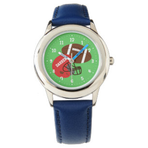 Kinderen American Football en Rode Helm Horloge