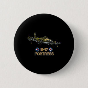Kinderen Amerikaanse Ww2 Vliegtuigen B-17 Flying F Ronde Button 5,7 Cm
