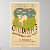 Kinderen Art Brooklyn 1938 WPA Poster (Voorkant)