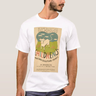 Kinderen Art Brooklyn 1938 WPA T-shirt