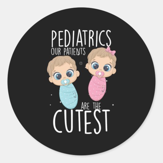 Kinderen Artsen Medicijnen Gift Ronde Sticker (Voorkant)
