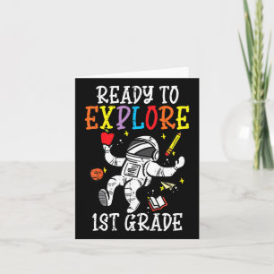 Kinderen astronaut klaar om 1e leerjaar te verkenn kaart