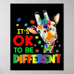Kinderen Autisme Bewustzijn Acceptatie Giraffe Het Poster
