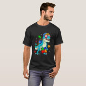 Kinderen Autisme Bewustzijn T Rex Puzzel Vasthoude T-shirt (Voorkant volledig)