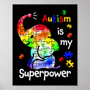 Kinderen autisme is mijn superkracht Schattige oli Poster