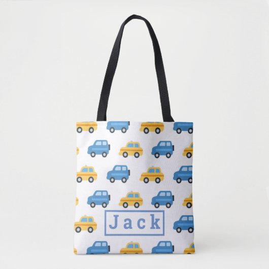 kinderen auto patroon tote bag (Voorkant)