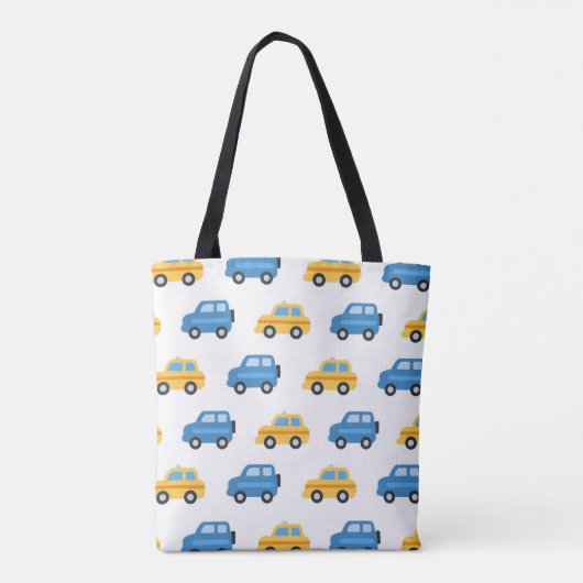 kinderen auto patroon tote bag (Achterkant)