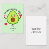 Kinderen Avocado Valentijnsdag  Notitiekaartje (Voorkant / Achterkant)