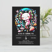 Kinderen Axolotl Whimsical Verjaardag Kaart (Staand voorkant)