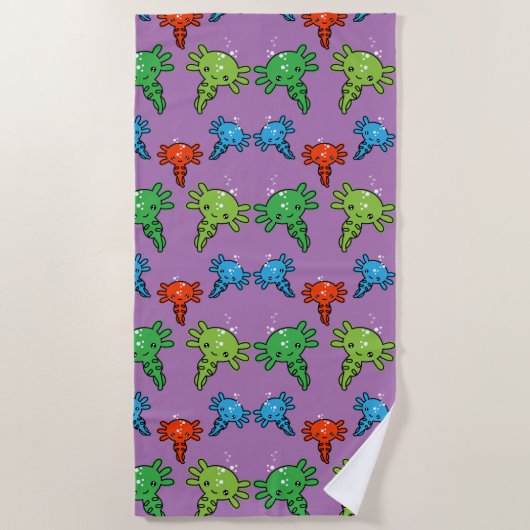 Kinderen Axototl Salamander Strandlaken (Voorkant)