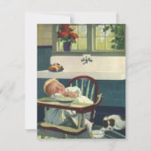 kinderen, Baby Aslaaphoge kinderuitnodiging Kaart (Voorkant)