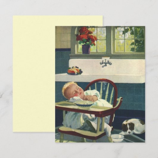 kinderen, Baby Aslaaphoge kinderuitnodiging Kaart (Voorkant / Achterkant)