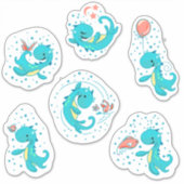 Kinderen/baby's 6 Nessy & Vrienden Stickers Set (Voorkant)