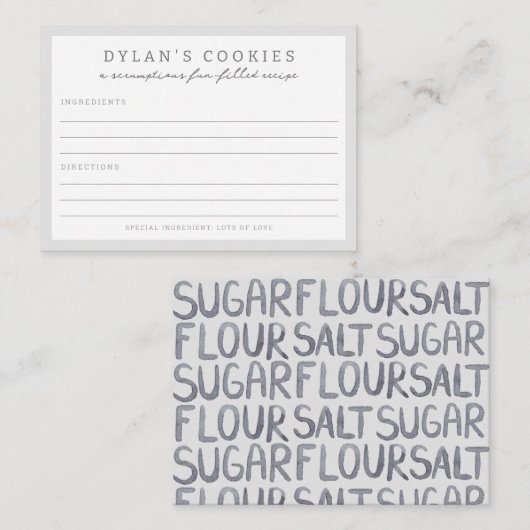 Kinderen Baking Birthday Bash | Kinderen krijgen K Notitiekaartje (Voorkant / Achterkant)