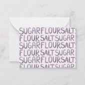 Kinderen Baking Birthday Bash | Meisjes Kaart ontv Notitiekaartje (Achterkant)