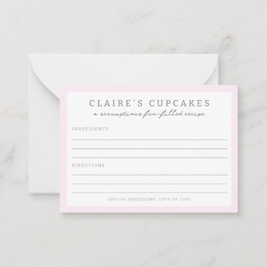 Kinderen Baking Birthday Bash | Meisjes Kaart ontv Notitiekaartje (Voorkant)