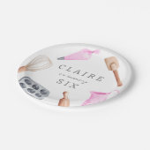 Kinderen Baking Birthday Bash | Meisjespartij Papieren Bordje (Gekanteld)