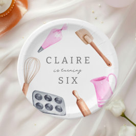 Kinderen Baking Birthday Bash | Meisjespartij Papieren Bordje