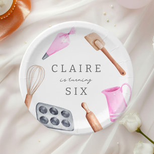Kinderen Baking Birthday Bash Meisjespartij Papieren Bordje