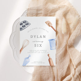 Kinderen Baking Birthday Bash | Uitnodiging van pa