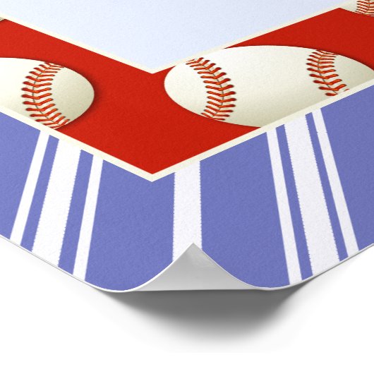 Kinderen Baseball Photo Poster (Hoek)