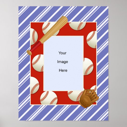 Kinderen Baseball Photo Poster (Voorkant)