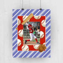 Kinderen Baseball Photo Poster
