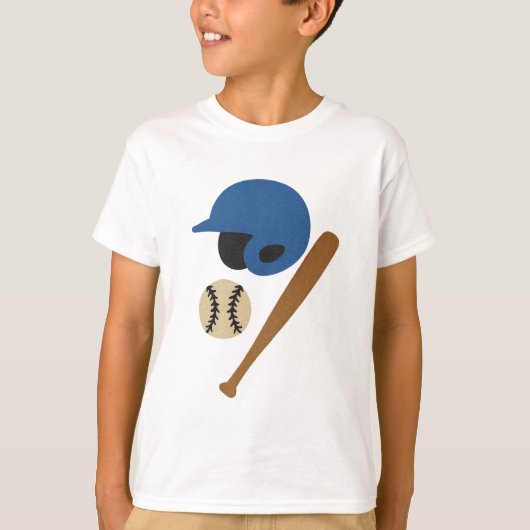 Kinderen Baseball T-shirt – Rubber Tekst Stijl (Voorkant)