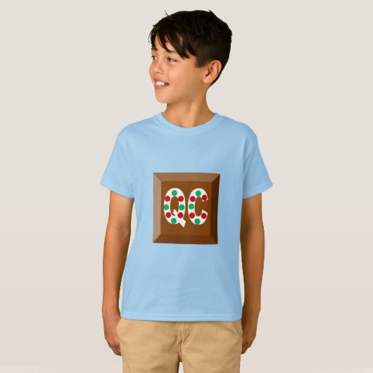 Kinderen Basic T-Shirt blauw CHOCOLADE QUEBEC (Voorkant volledig)
