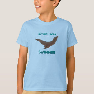 Kinderen Basic T-Shirt Natural Born Swimmer Zee Li