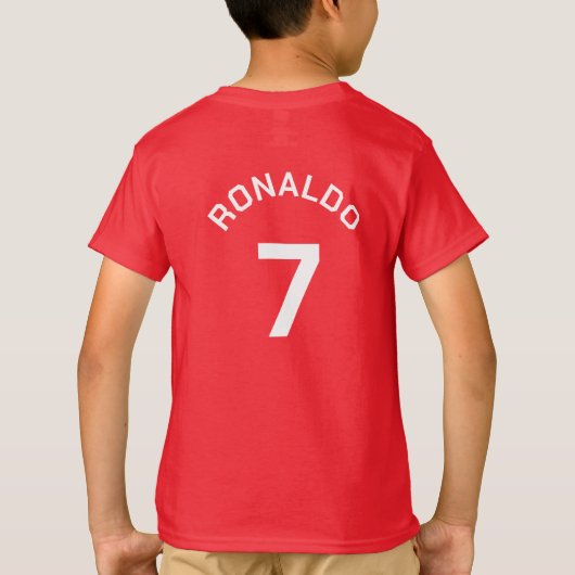 Kinderen basic T-shirt - Ronaldo CR 7 Jersey (Achterkant)