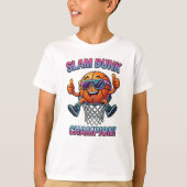 Kinderen Basketbal T-shirt - Aangepaste Naam Grapp (Voorkant)