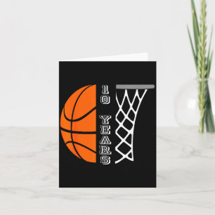 Kinderen basketbal verjaardag voor jongens 10 jaar kaart