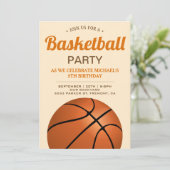 Kinderen Basketbal Verjaardagsfeestje Kaart (Staand voorkant)