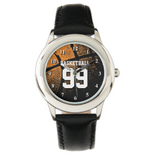 Kinderen basketbalhorloge met aangepast truitnumme horloge