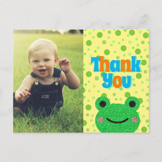 Kinderen Bedankt Kikker Briefkaart (Voorkant)