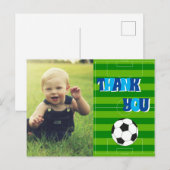 Kinderen Bedankt Voetbal Briefkaart (Voorkant / Achterkant)