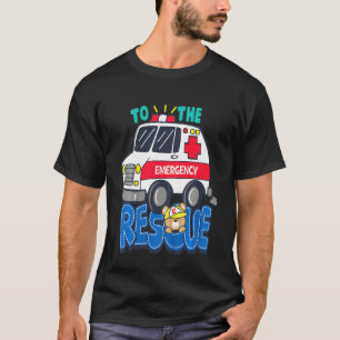Kinderen Beer Ambulance Voertuig Lichten Sirenes R T-shirt