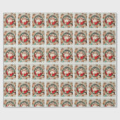  kinderen bellen kerstmis voor kerstmis cadeaupapier (Vlak)