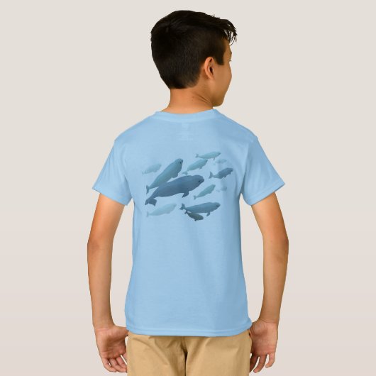 Kinderen Beluga Whale T-Shirt Kind Whale Art Shirt (Achterkant volledig)
