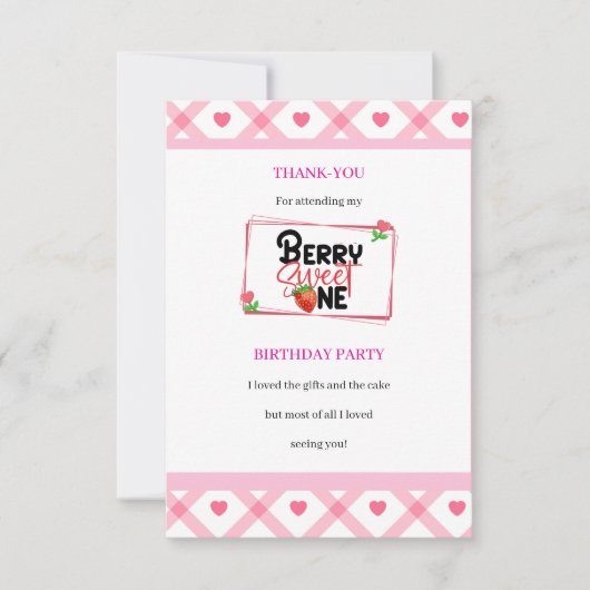 Kinderen Bes Zoete Eén Feest Bedankkaart (Voorkant)